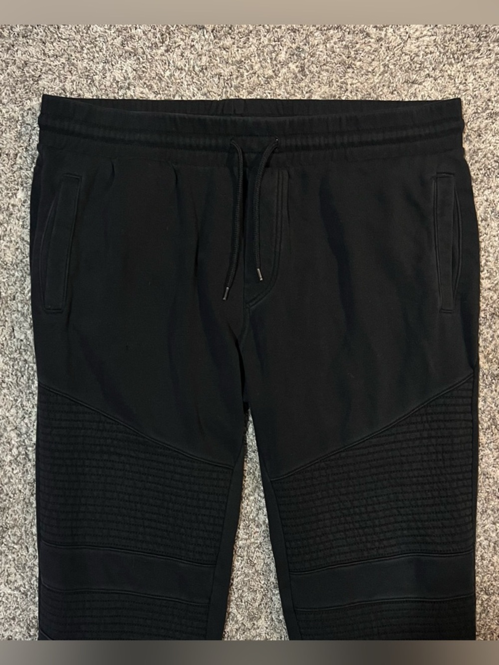 2 FOR 1: H&M Men's Black AND Grey Biker Joggers with Drawstring Waist! Size XL. - Picture 3 of 16
